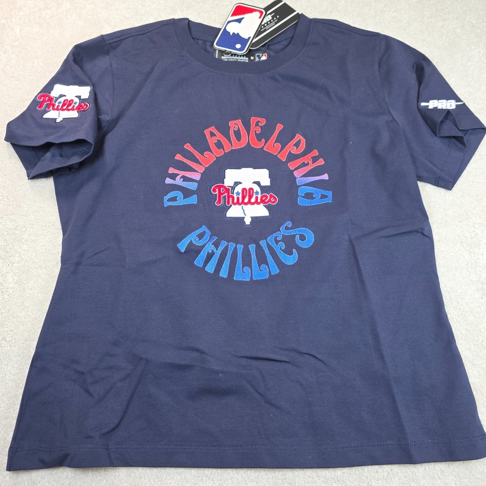 Pro Standard T-Shirt Women Size M Navy Philadelphia Phillies MLB Baseball NWT